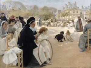 The Luxembourg Gardens, Paris. Artist: Edelfelt, Albert Gustaf Aristides (1854-1905) The Luxembourg Gardens, Paris. Artist: Edelfelt, Albert Gustaf Aristides (1854-1905)