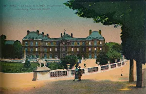 Palais Du Luxembourg Prints: The Luxembourg Palace and the Jardin du Luxembourg, Paris, c1920