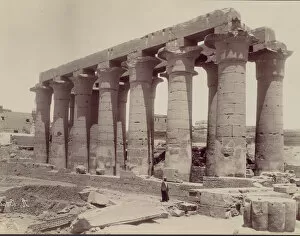 Beato Gallery: Luxor, vue du temple cote ouest, 1870s. Creator: Antonio Beato