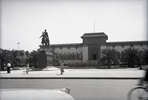 Morocco Prints: Lyautey Statue and Town Hall, Casablanca