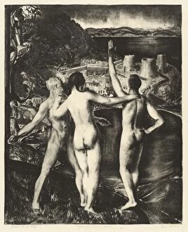 Nudes Gallery: Lychnis and Her Sons, 1923. Creator: George Wesley Bellows