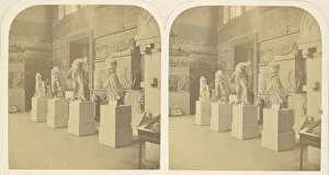 Stereoscopic Collection: The Lycian Saloon, British Museum, 1850s. Creator: Roger Fenton