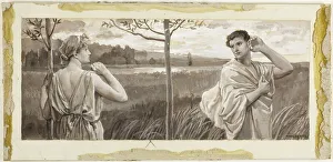 Will Hicok Low Prints: Lycius, Look Back, and Be Some Pity Shown, 1885. Creator: Will H. Low
