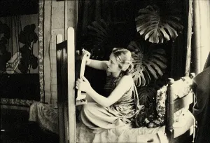 Matisse Prints: Lydia Delectorskaya preparing a canvas in Matisse's studio