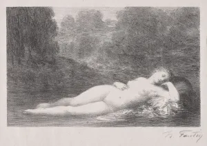 1836 1904 Prints: Lying in the Water, 1903. Creator: Henri Fantin-Latour (French, 1836-1904)