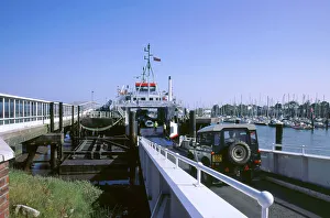 Car Ferry Prints: Lymington Car Ferry bound for Yarmouth, Isle of Wight, 2000