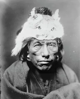 Navaho Prints: Lynx cap, c1905. Creator: Edward Sheriff Curtis