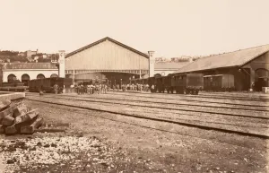 Baldus Prints: Lyon, Gare de Perrache, ca. 1861. Creator: Edouard Baldus