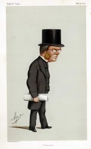 Postmaster General Collection: Lyon Playfair, Scottish chemist, politician and administrator, 1875. Artist: Carlo Pellegrini