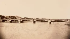Baldus Collection: Lyon, Viaduc du Rhone, ca. 1861. Creator: Edouard Baldus