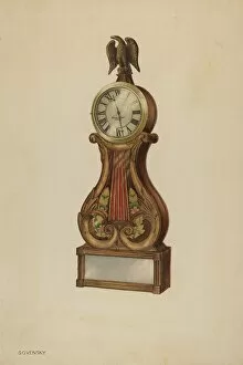 Lyre Gallery: Lyre Clock, c. 1938. Creator: Isidore Sovensky
