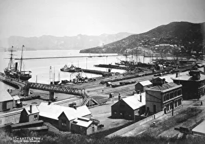 Headland Prints: Lyttelton, Canterbury, South Island, New Zealand, 1880. Artist: Burton Brothers