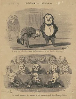 Assembly Prints: M. Berger, dit le superbe... 19th century. Creator: Honore Daumier