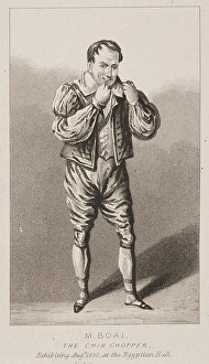 Hitting Prints: M. Boai, the Chin Chopper. Exhibiting August 1830 at the Egyptian Hall