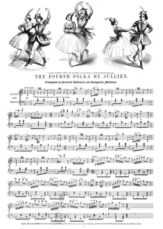 Jullien Loiuis Antoine Prints: M. elle Carlotta Grisi and M. Perrot in the Polka, at Her Majestys Theatre, 1844