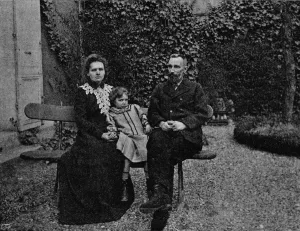 M. and Mme Curie in the garden of their Paris house, c1902, (1903). Artist: Paris Ellis