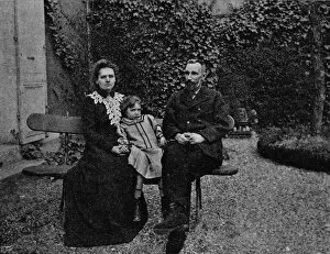 M. and Mme Curie in the garden of their Paris house, c1902, (1903). Artist: Paris Ellis