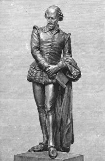 Shakspeare Collection: M. Paul Fourniers Statue of Shakespeare, presented to the city of Paris by Mr. Knighton, 1888