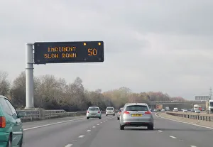 Warning Prints: M27 Motorway Matrix overhead warning sign