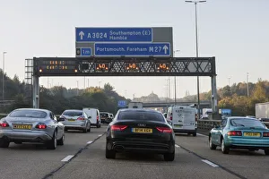 M27 motorway during morning rush-hour 2017. Creator: Unknown