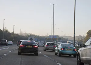 M27 motorway during morning rush-hour 2017. Creator: Unknown
