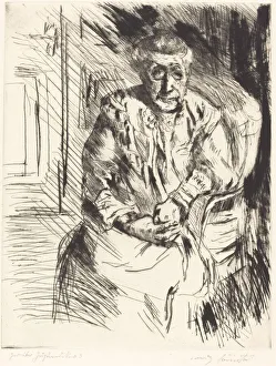 Drypoint In Black Prints: Ma Belle Mere (Mother-in-Law), 1919. Creator: Lovis Corinth