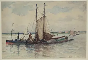 The Maas off Dordrecht, 1885. Creator: Carel Nicolaas Storm