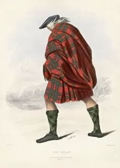 Belted Plaid Gallery: Mac Aulay, from The Clans of the Scottish Highlands, pub. 1845 (colour lithograph)