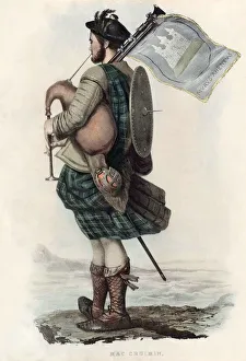 Bagpipes Prints: Mac Cruimin, from The Clans of the Scottish Highlands, pub. 1845 (colour lithograph)