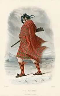Belted Plaid Gallery: Mac Nachtan, from The Clans of the Scottish Highlands, pub. 1845 (colour lithograph)