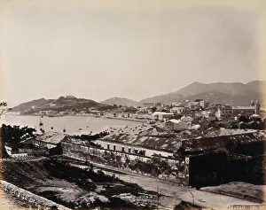 Portuguese Prints: Macao Island: Penha Hill and the bay encircled by the Praya Grande