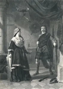 Macbeth, c1870. Artists: Alexander Keith Johnston, Charles W Sharpe Macbeth, c1870. Artists: Alexander Keith Johnston, Charles W Sharpe