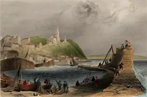 Locals Prints: Macduff near Banff - View from East Side of Harbour, c1840. Creator: Unknown