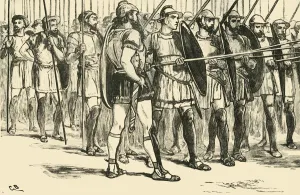 Formation Prints: The Macedonian Phalanx, 1890. Creator: Unknown