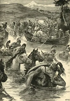4th Century Bc Prints: The Macedonians Crossing the Jaxartes, 1890. Creator: Unknown