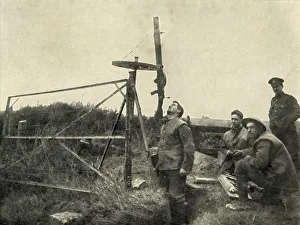 W Stanley Macbean Knight Prints: Machine Gun Mounted On Wheel... (1919). Creator: Unknown