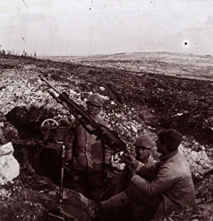 West Flanders Prints: Machine guns, Mount Kemmel, Flanders, Belgium, c1914-c1918