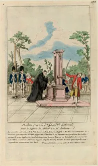 Guillotined Prints: Machine proposee a l Assemblee nationale pour le supplice des criminels par Mr