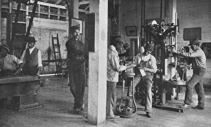 Booker T Prints: In the machine-shop, 1904. Creator: Frances Benjamin Johnston
