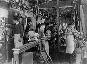 Machine Shop Prints: Machine shop class, Washington, D.C. (1899?). Creator: Frances Benjamin Johnston