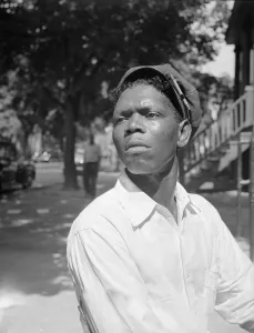 A machine shop worker who lives in the Southwest section, Washington, D. C, 1942. Creator: Gordon Parks