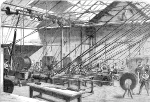 Cable Prints: Machines covering with Gutta Percha the Atlantic Cable Wire