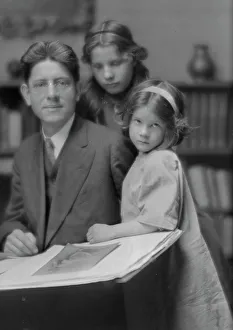 Mackaye Percy Prints: MacKaye, Percy, and daughters (Christina and Avia)