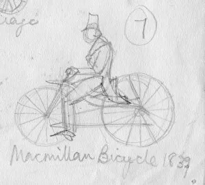 Cycling Collection: MacMillan bicycle, 1839, (c1950). Creator: Shirley Markham