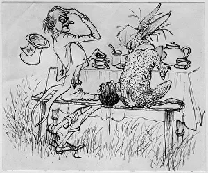 The Mad Hatter and the Hare, 1953. Creator: Shirley Markham The Mad Hatter and the Hare, 1953. Creator: Shirley Markham