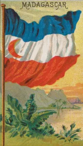 Madagascar Prints: Madagascar, from Flags of All Nations, Series 2 (N10) for Allen &amp