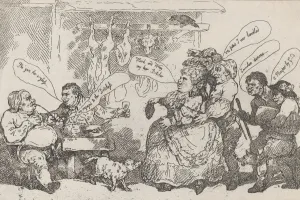 Cecil Collection: Madam Blubber On Her Canvass, April 22, 1784. April 22, 1784. Creator: Thomas Rowlandson