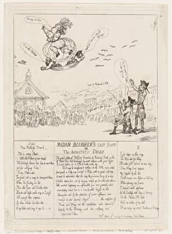 Cecil Collection: Madam Blubbers Last Shift or The Aerostatic Dilly, April 29, 1784. April 29, 1784