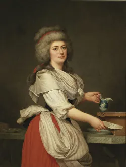 Adolf Ulrik 1751 1811 Prints: Madame Adelaide Aughie, friend of Queen Marie Antoinette, as a dairymaid at Trianon, 1787