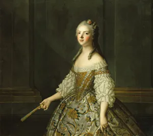Nattier Prints: Madame Adelaide of France (1732-1800), Holding a Fan, ca 1752